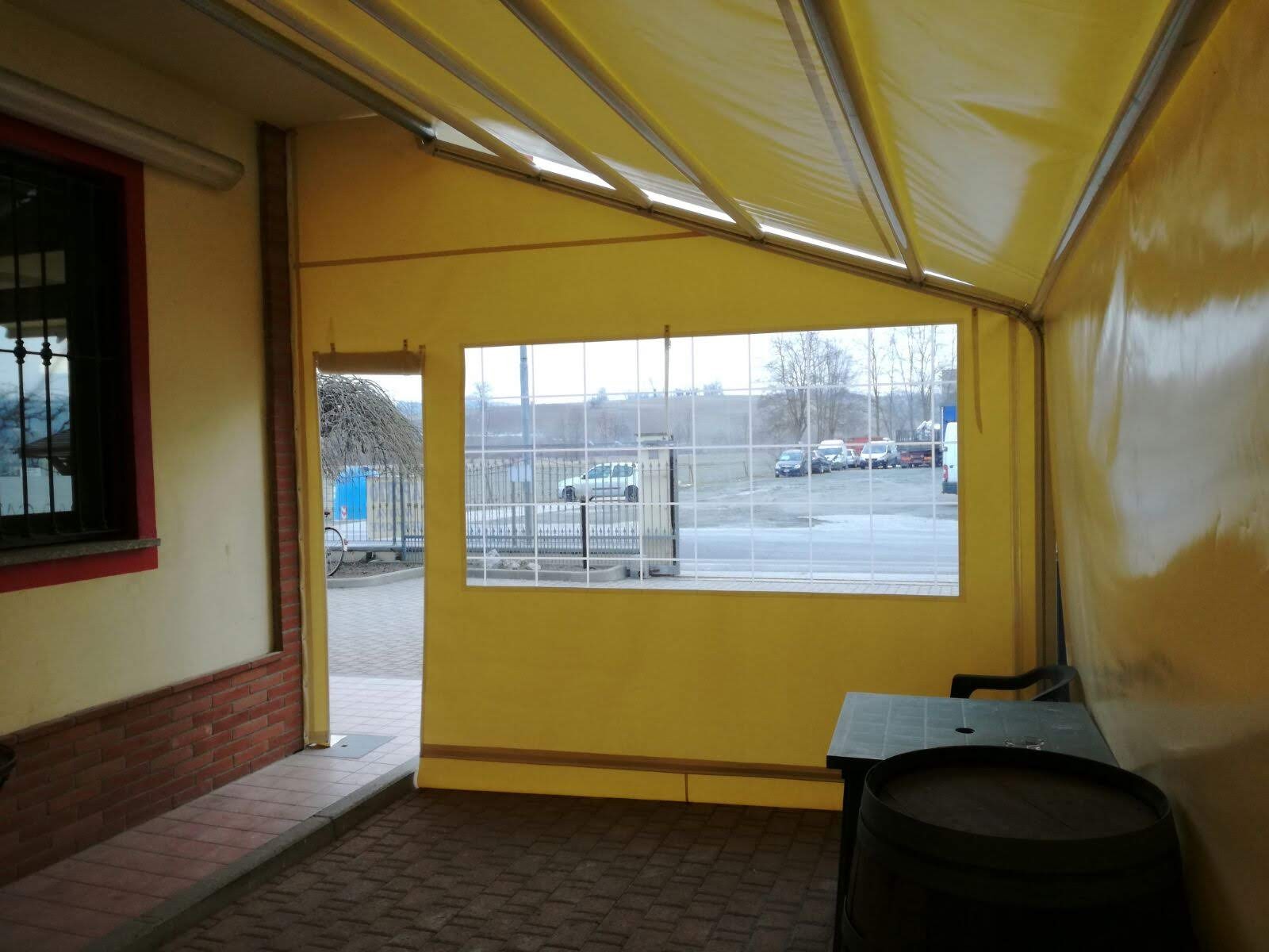 chiusura in PVC capanno interno